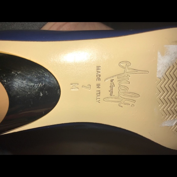 Blue peep toe flats - Picture 4 of 6